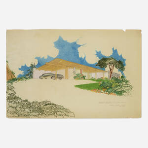 Architectural color rendering of the Serulnic Residence