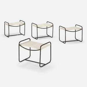 Ottomans, model C-5706, set of four
