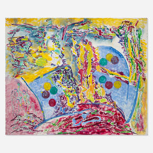 Abstract Composition with Red and Yellow