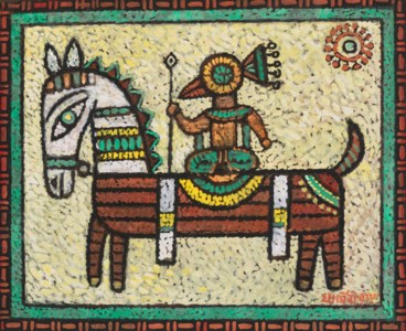 Jamini Roy, Untitled (Horse and Rider)