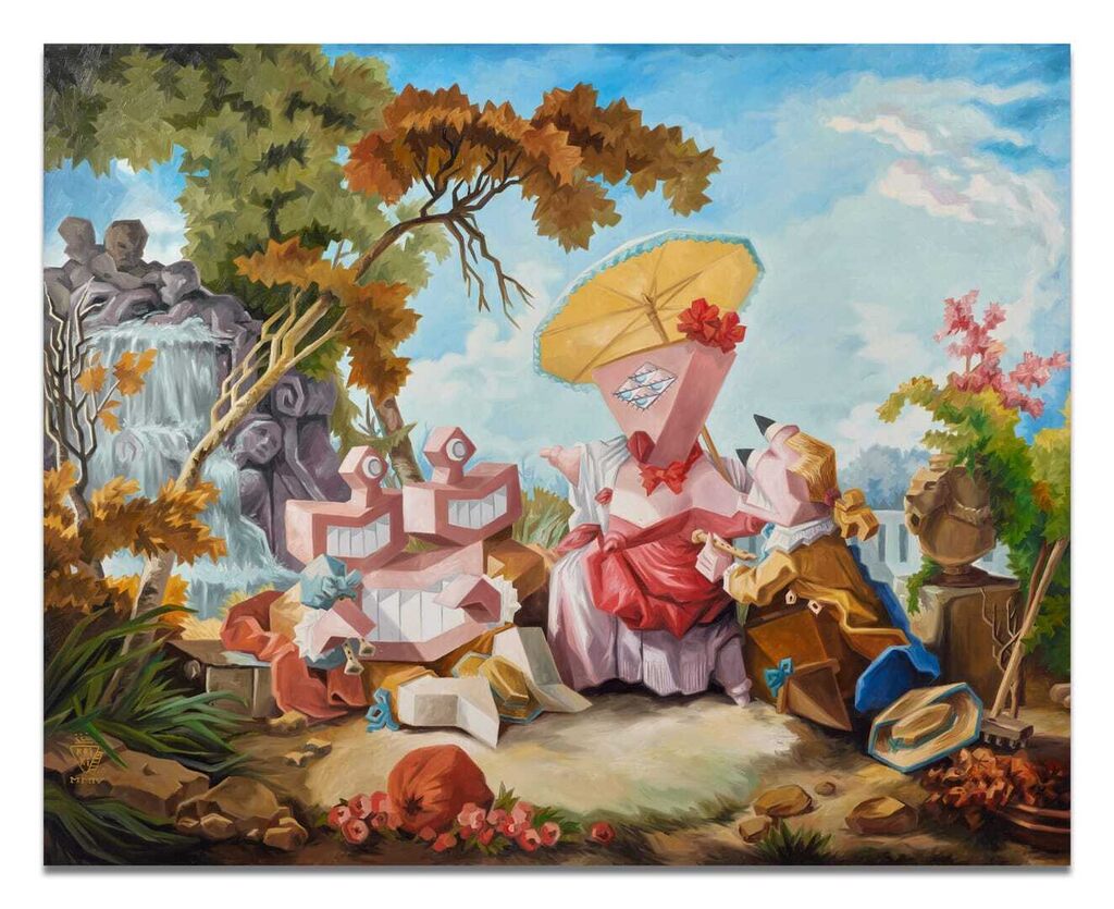 Kriki, "In the Park" after Fragonard