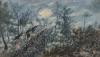 John Koenakeefe Mohl, Fire Wood Carriers in Single File Facing the Moon