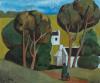 Peter Clarke, Landscape with Trees and Cottages, Teslaarsdorp, Caledon