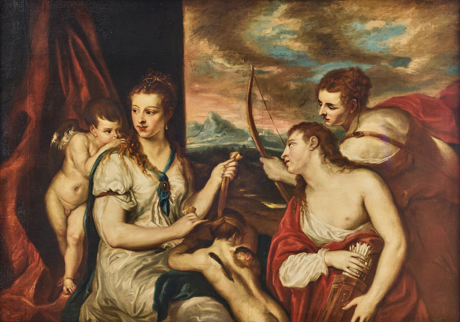Per Krafft D.y., Venus binding a cloth around Cupid's eyes.
