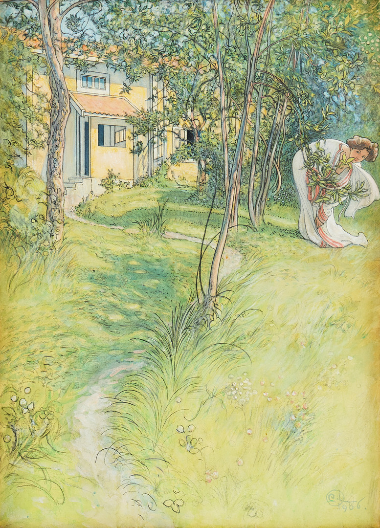 Carl Olof Larsson, ”På väg till badet”.