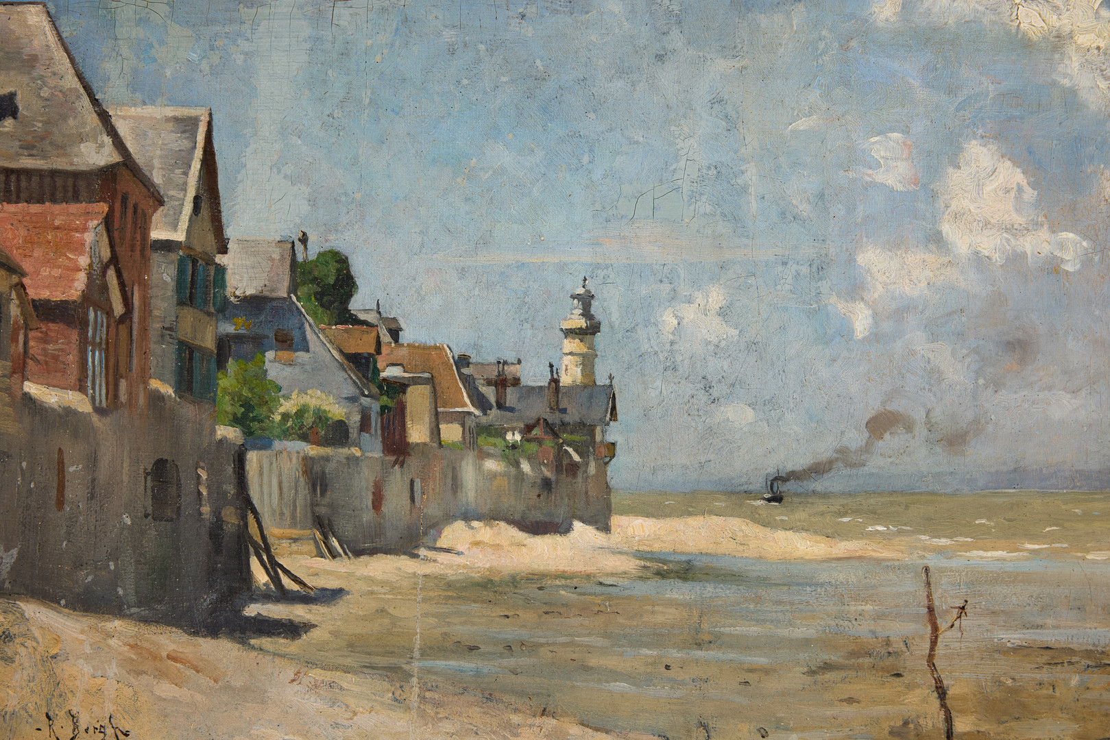 Richard Bergh, Stranden i Honfleur.