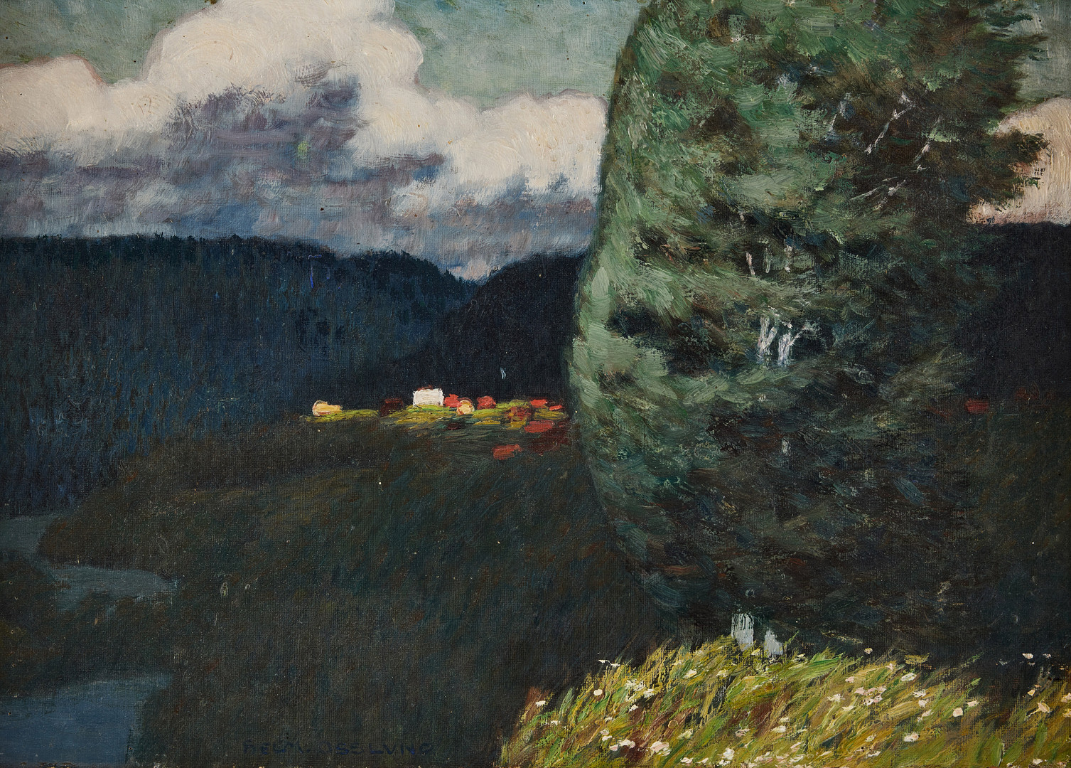 Stormy landscape.