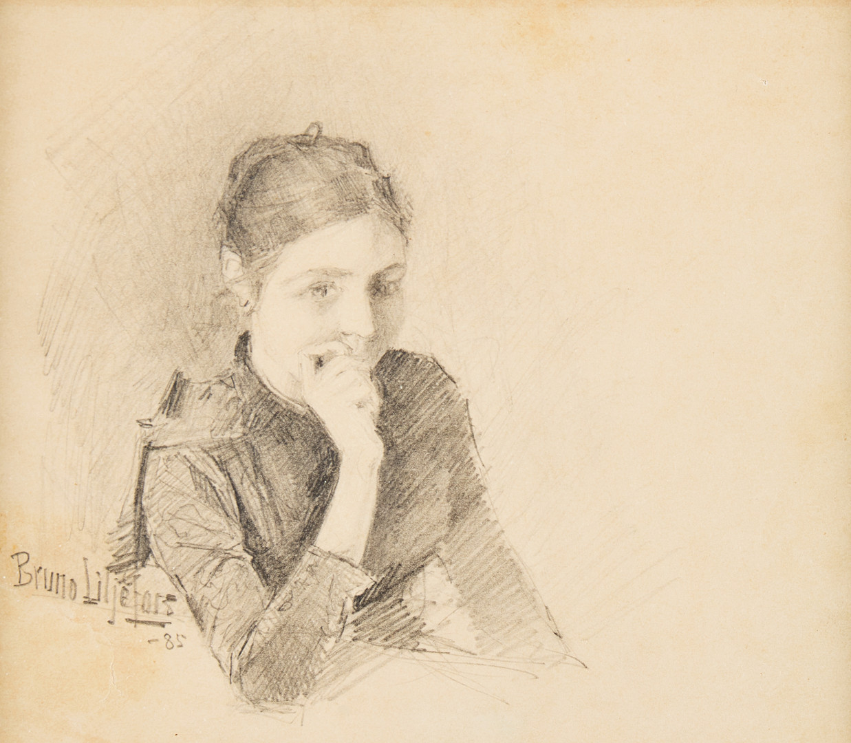 Porträtt av Anna Olivia Olofsson (1864-1947), gift Liljefors.