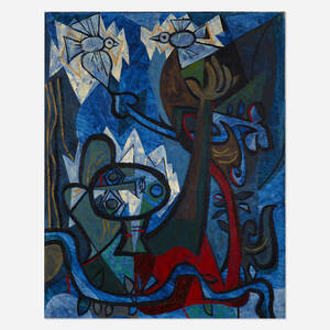 Woman and Two Birds