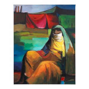 Abdullah Al Shaikh (Saudi Arabia, 1936-2019) Bedouin Scene