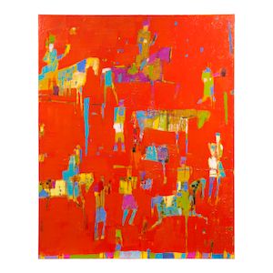 Reza Derakshani (Iran, born 1952) Red Field Hunting