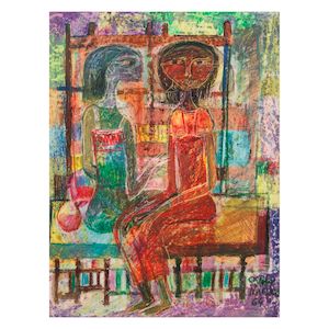 Omar El-Nagdi (Egypt, 1931-2019) Les Deux Amies