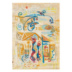 Hamed Nada (Egypt, 1924-1990) Untitled (Dancing Figures)