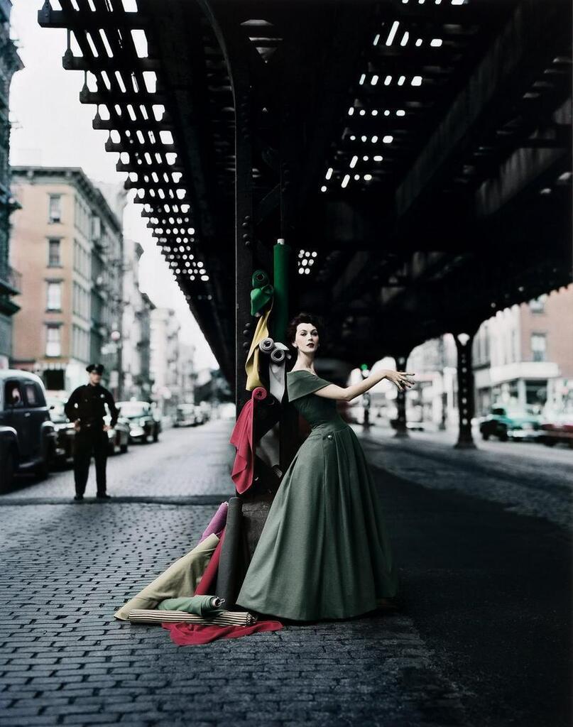 Dovima Under the El Dior Creates Cosmopolitan Drama Underrd Avenue elevated train New York NY
