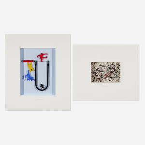 Homage to Keith Haring; Jackson Pollock in Action (two works)