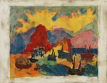 Lithographie polychrome sur papier Rives, numérotée 3/120. Signé au crayon sur la planche en bas à droite. Dimensions : H: 50; L: 68,5 cm