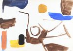 Jacques Nestlé (1907-1991) Gouache sur papier, signée en bas a droite. Circa 1960. Légères déchirures sur un des cotés. Dimensions à vue: H: 75; L: 108 cm.