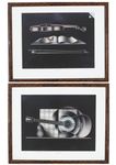 Paire de gravures originales, manière noire, titrées, datées et signées au crayon par l'artiste. Circa 1983 & 1985 Dimensions avec cadre: H: 41 ; L: 51,5 cm