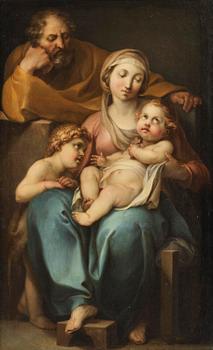 Follower of, The Holy Family with John the Baptist.