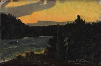 Twilight by the water.
