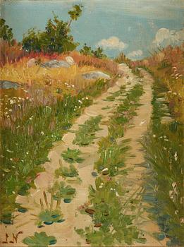 Summer landscape with country road.