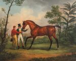 Milton avec son lad Gottfried et Jean Georges Schickler
