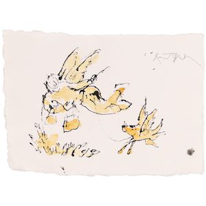 Sir Quentin Blake (British, born 1932) Birthday Wings No. 7 (unframed) (Painted in December 2025)