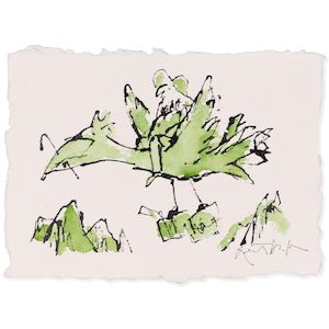 Sir Quentin Blake (British, born 1932) Birthday Wings No. 12 (unframed) (Painted in December 2025)