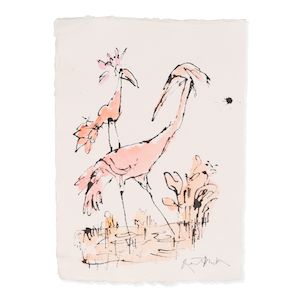 Sir Quentin Blake (British, born 1932) Birthday Wings No. 13 (unframed) (Painted in December 2025)