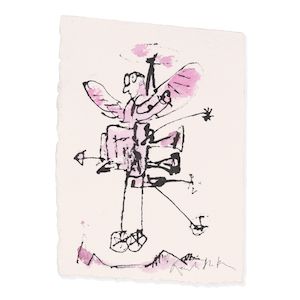 Sir Quentin Blake (British, born 1932) Birthday Wings No. 15 (unframed) (Painted in December 2025)