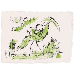 Sir Quentin Blake (British, born 1932) Birthday Wings No. 17 (unframed) (Painted in December 2025)