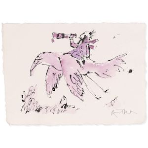 Sir Quentin Blake (British, born 1932) Birthday Wings No. 20 (unframed) (Painted in December 2025)