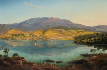 View of Hobart Town, with Mount Wellington in The Background