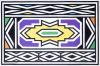 Ndebele pattern with yellow