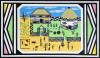 Homestead with Ndebele pattern