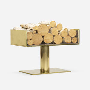 log holder for the Friedman Residence, Greenwich