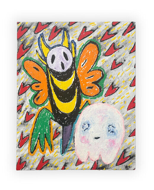 Devil Bee Butterfly Being Charmed by Ghost