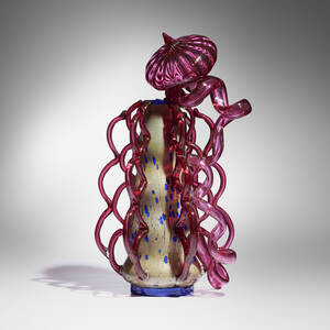 Lapis Spot Venetian with Magenta Caging