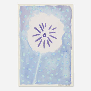 White Flower / Blue Background