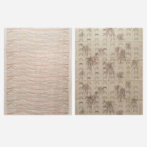 Steer Horns and Adobe Hills textiles, set of two