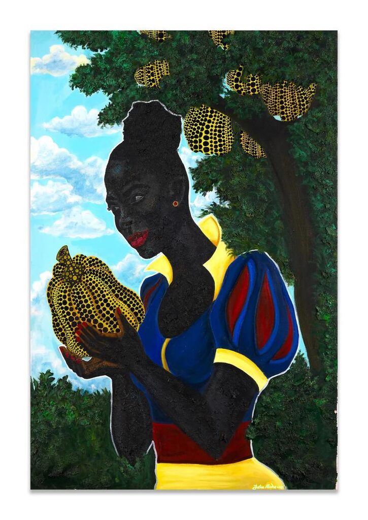 Girl with pumpkin (black snow white)