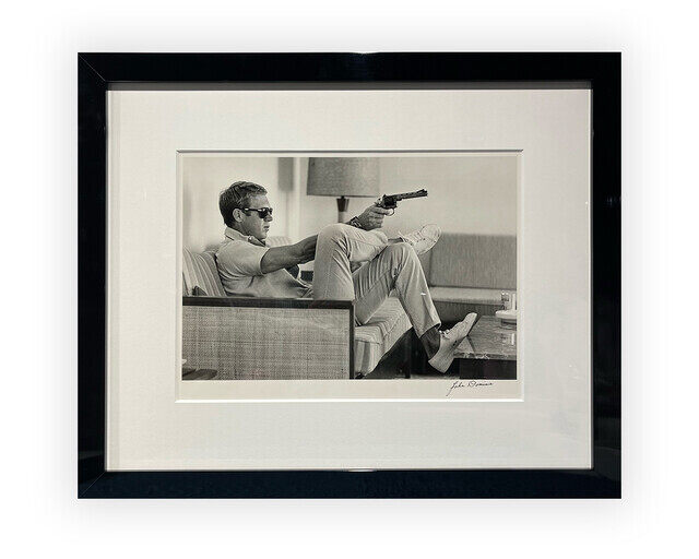 Steve McQueen Aims a Pistol, Palm Springs, 1963