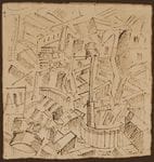 Verdun 1916 Encre de Chine sur papier signé, titré et daté en bas à droite H. 25 cm L. 24 cm Provenance : > Galerie Claude Bernard, Paris