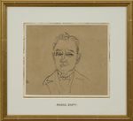 Portrait de Roger Allard circa 1928 Encre de Chine sur papier 15,5 x 18 cm Cette œuvre est accompagnée d'un certificat d'authenticité de Fanny Guillon-Laffaille en date du 27 septembre 2000. Elle sera