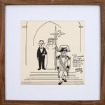 Le Mariage 1957 Encre sur papier signé, daté et dédicacé "à mon petit camarade Paul Copie retrouvé après trente ans. Avec l'amitié de fidèle" en bas à droite 19,5 x 19,5 cm Rapport de condition : Enca