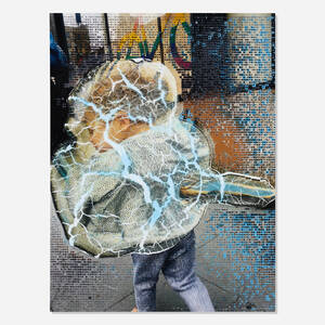 Social Space: Rainbow Signal, Cracked Police Barrier, Boy with Virus Patter
