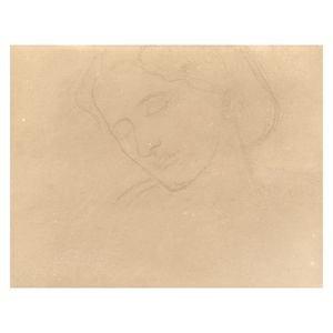 Dante Gabriel Rossetti (British, 1828-1882) Female head study