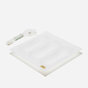 Prototype Cloverware serving dish and spoon