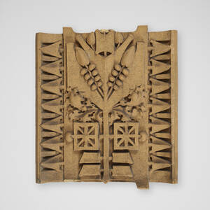 architectural element from the Oliver P. Morton School, Hammond