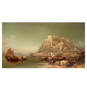 James Webb (English, 1825-1895) Ehrenbreitstein on Rhine, Germany